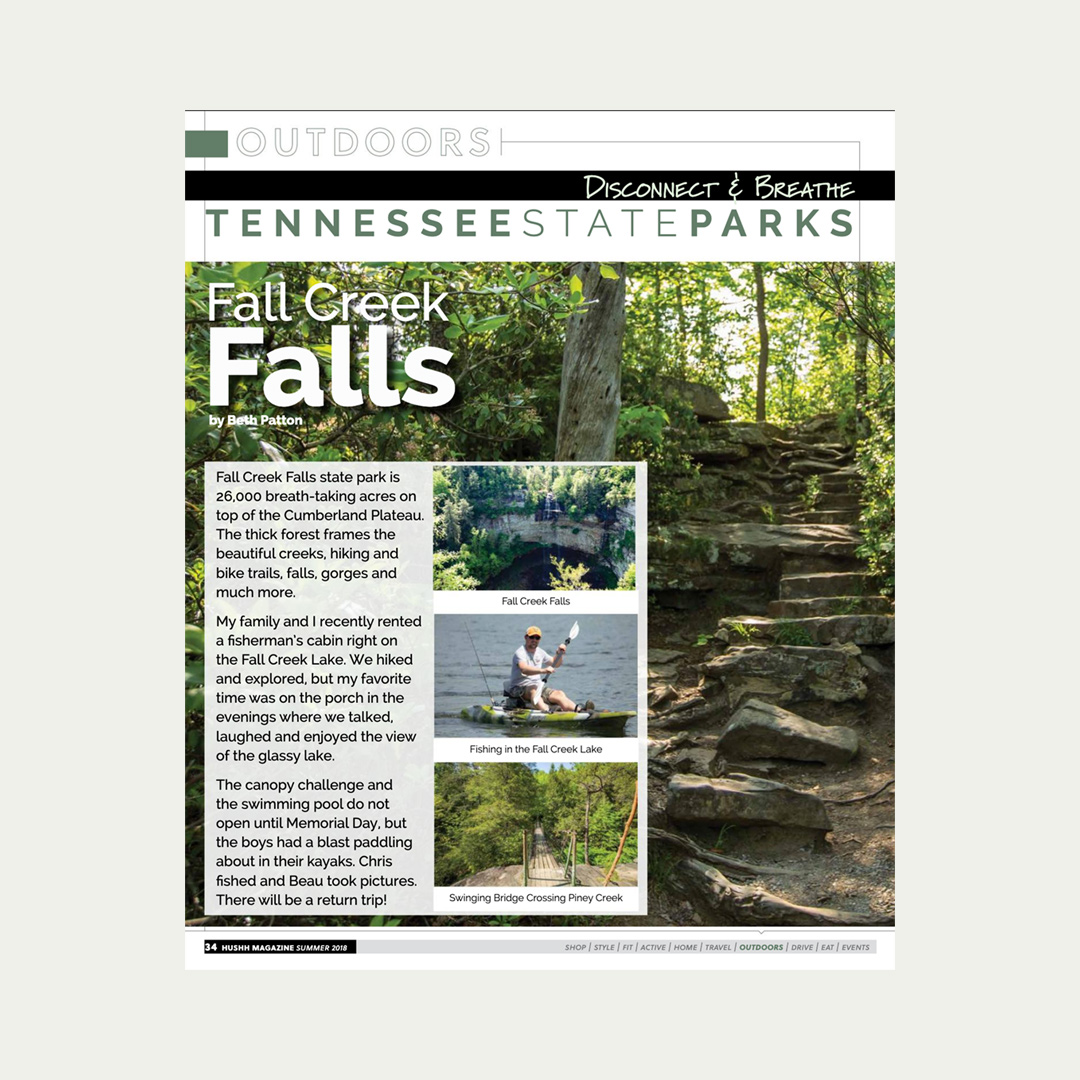 Hushh Magazine - Summer 2018 - Fall Creek Falls